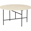 Ronde Bijzettafel Vida Marmer 75 x 75cm Naturel - Loft24.nl