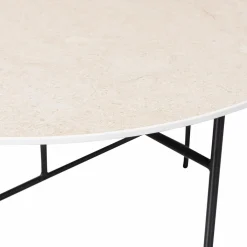 Ronde Bijzettafel Vida Marmer 75 x 75cm Naturel - Loft24.nl