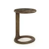 Ronde Bijzettafel Vito Marmer en Mangohout 43 x 37cm - Loft24.nl