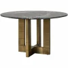 Ronde Eettafel Collada Marmer Ø130 cm - Zwart - Loft24.nl