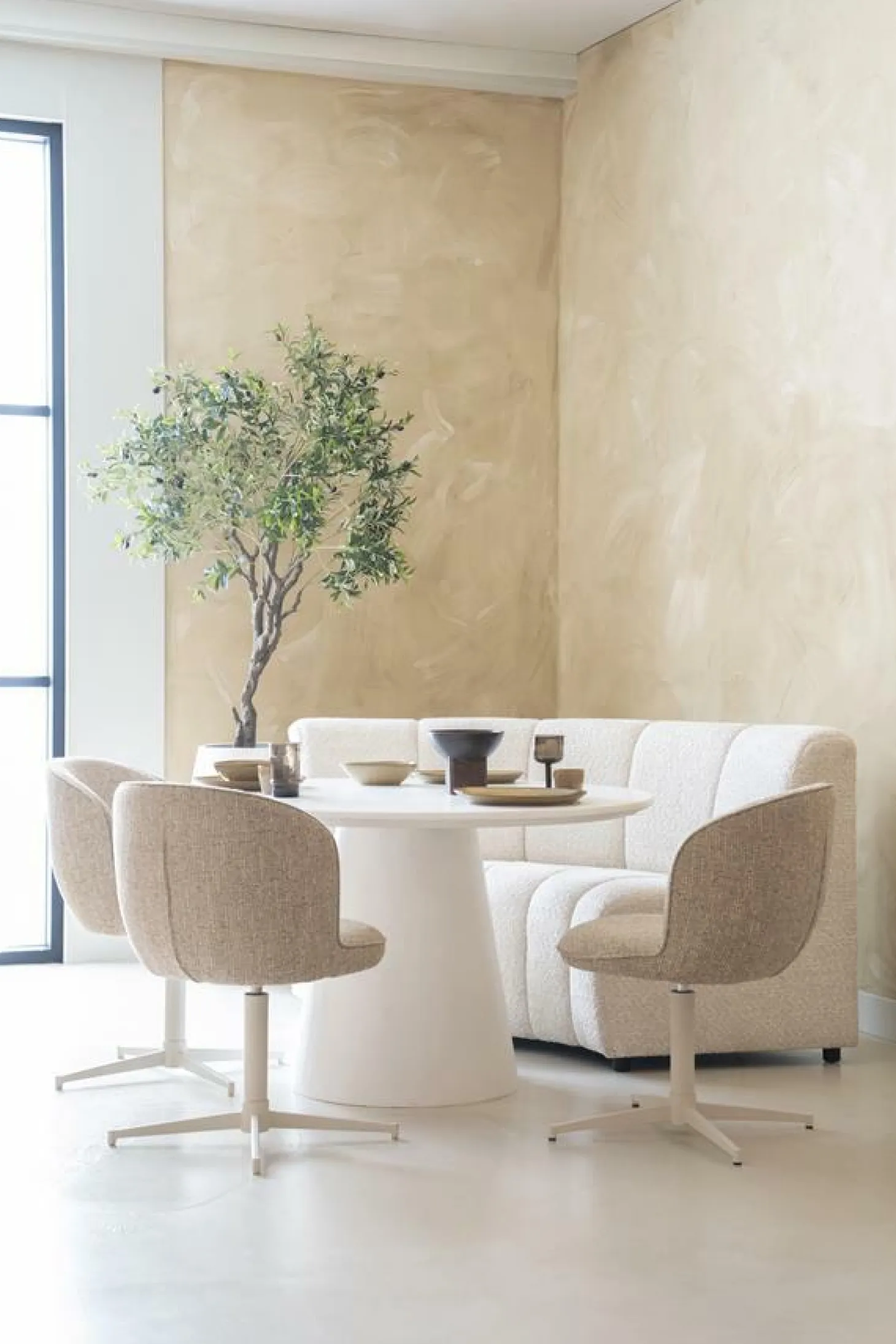 Ronde Eettafel Elin 130cm - Wit - Loft24.nl