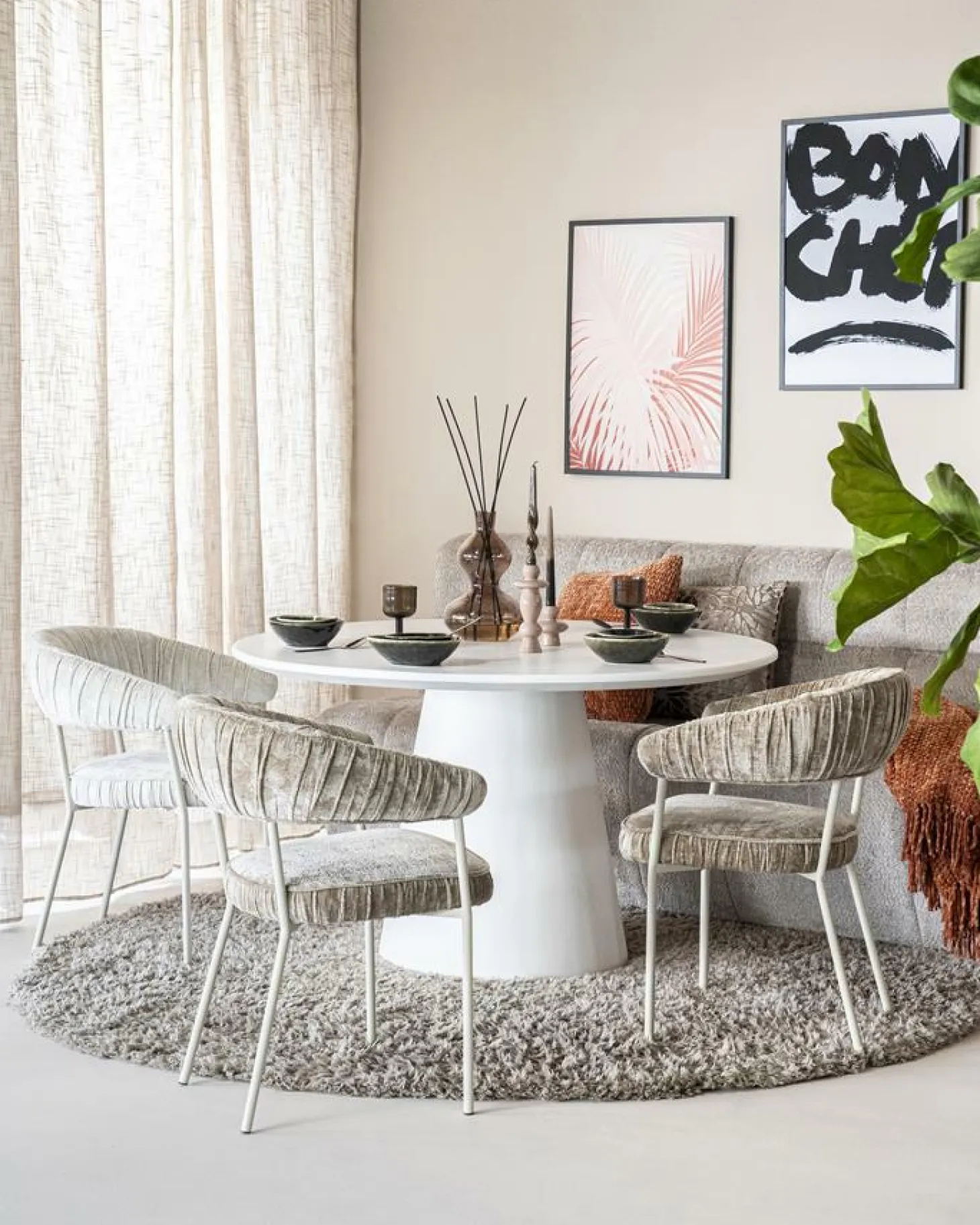 Ronde Eettafel Elin 130cm - Wit - Loft24.nl