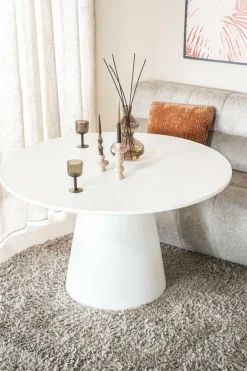 Ronde Eettafel Elin 130cm - Wit - Loft24.nl