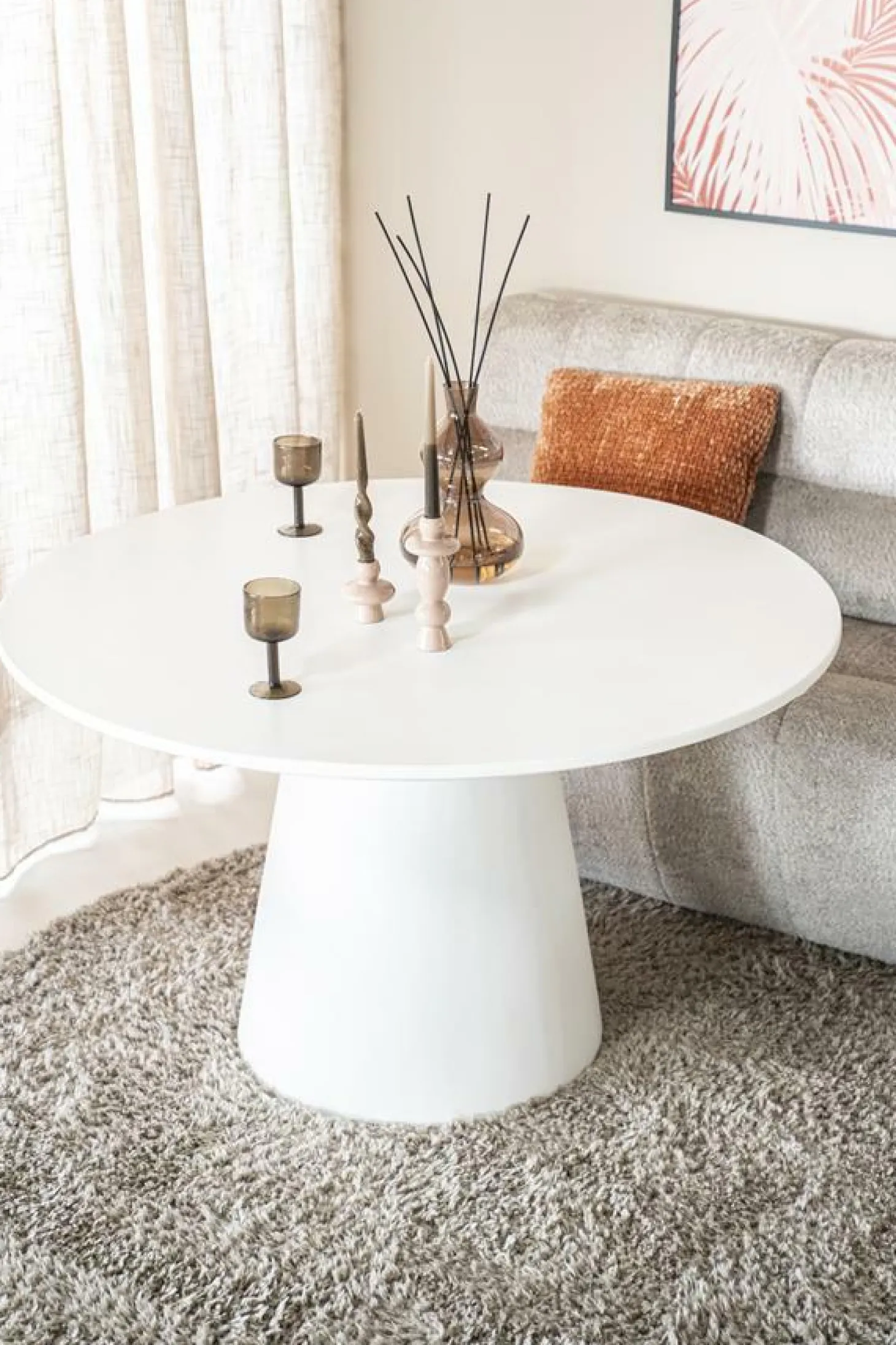 Ronde Eettafel Elin 130cm - Wit - Loft24.nl