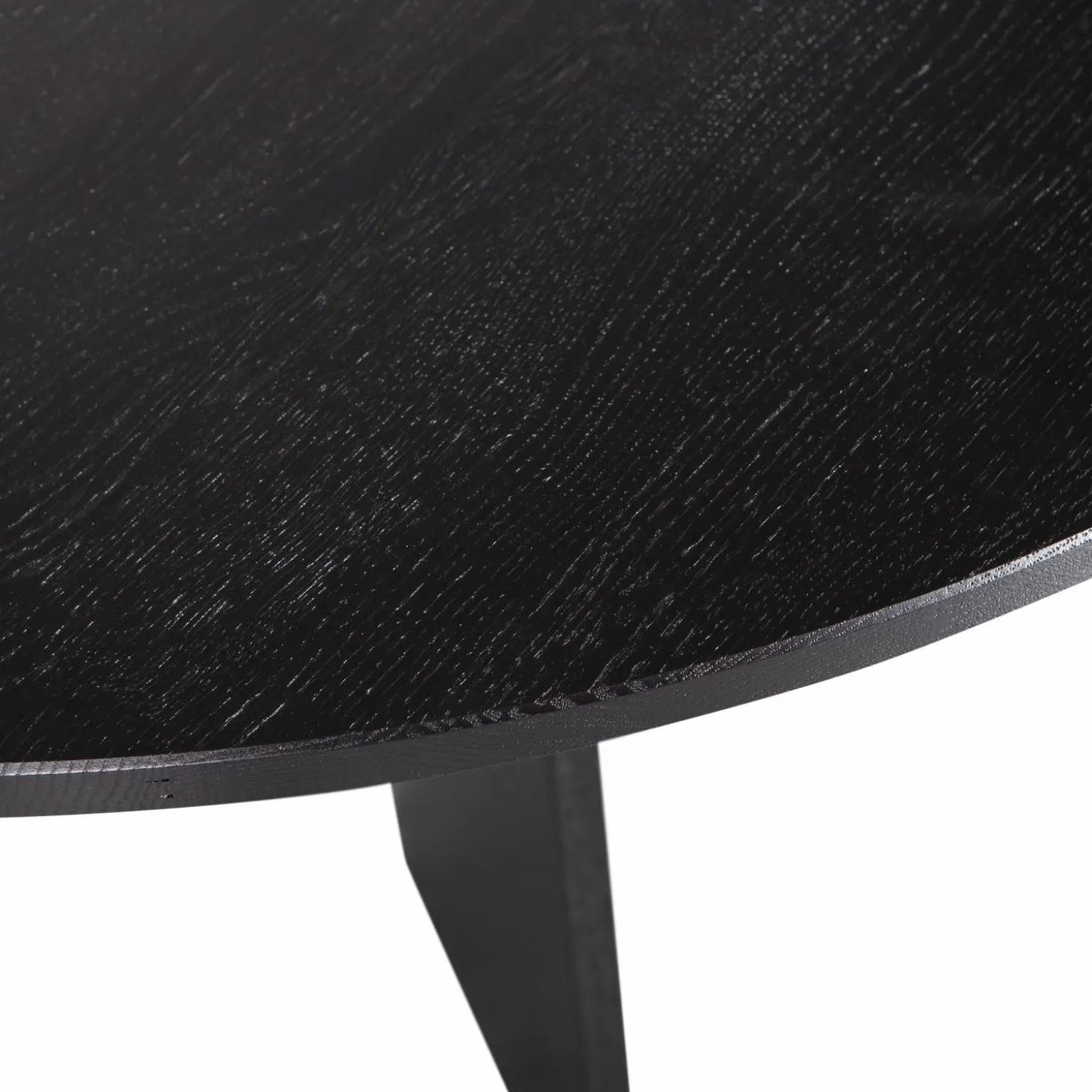 Ronde Eettafel Fries Eiken, 129cm - Zwart - Loft24.nl