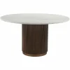 Ronde Eettafel Mayfield Marmer Ø140 cm - Bruin - Loft24.nl