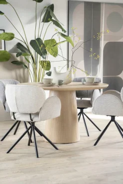 Ronde Eettafel Nola Eikenhout 130 cm - Naturel - Loft24.nl