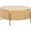 Ronde Salontafel Belfort Eiken Ø85 cm - Naturel - Loft24.nl