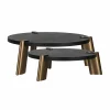 Ronde Salontafel Brody Set van 2 stuks - Zwart - Loft24.nl