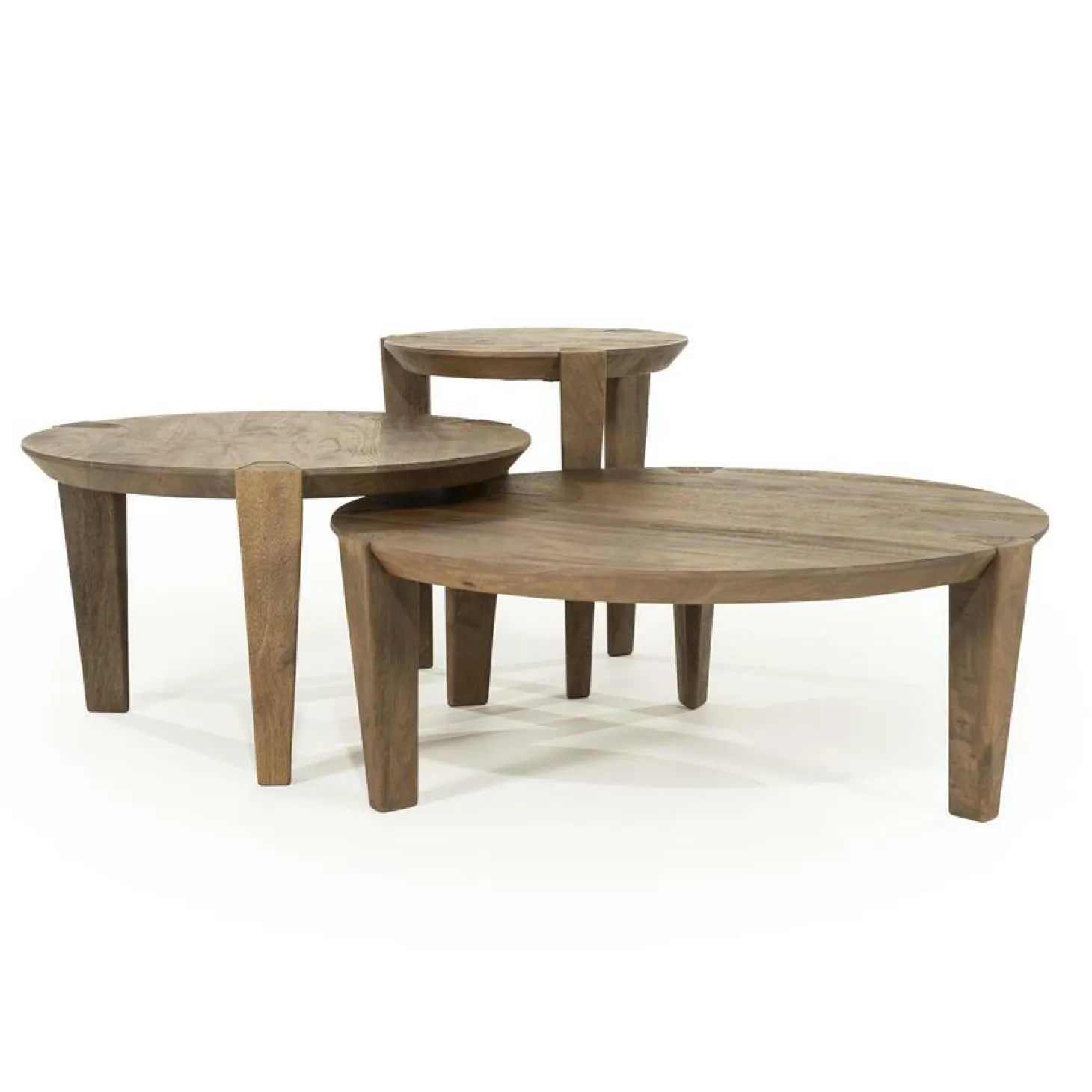 Ronde Salontafel Davina Mangohout - 80 cm - Loft24.nl
