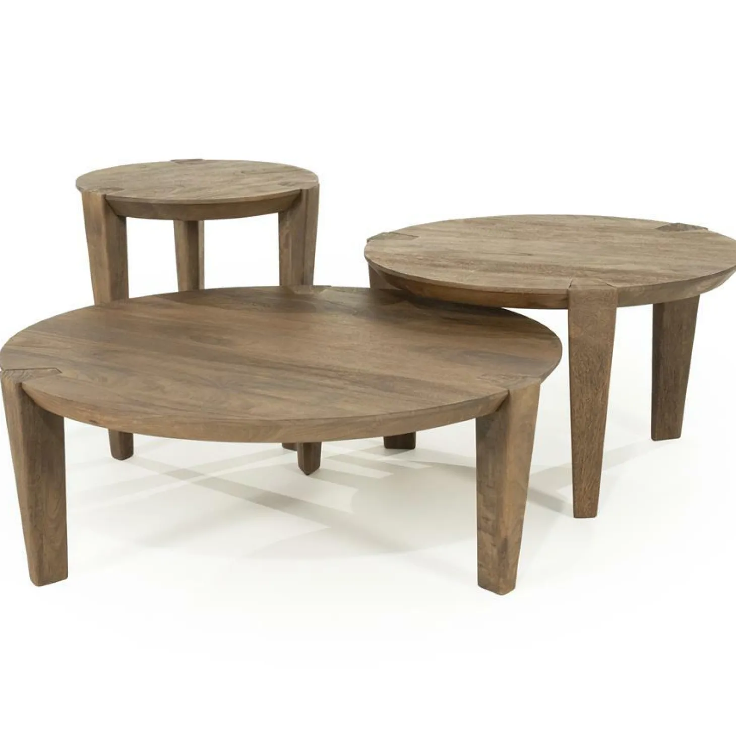 Ronde Salontafel Davina Mangohout - 80 cm - Loft24.nl