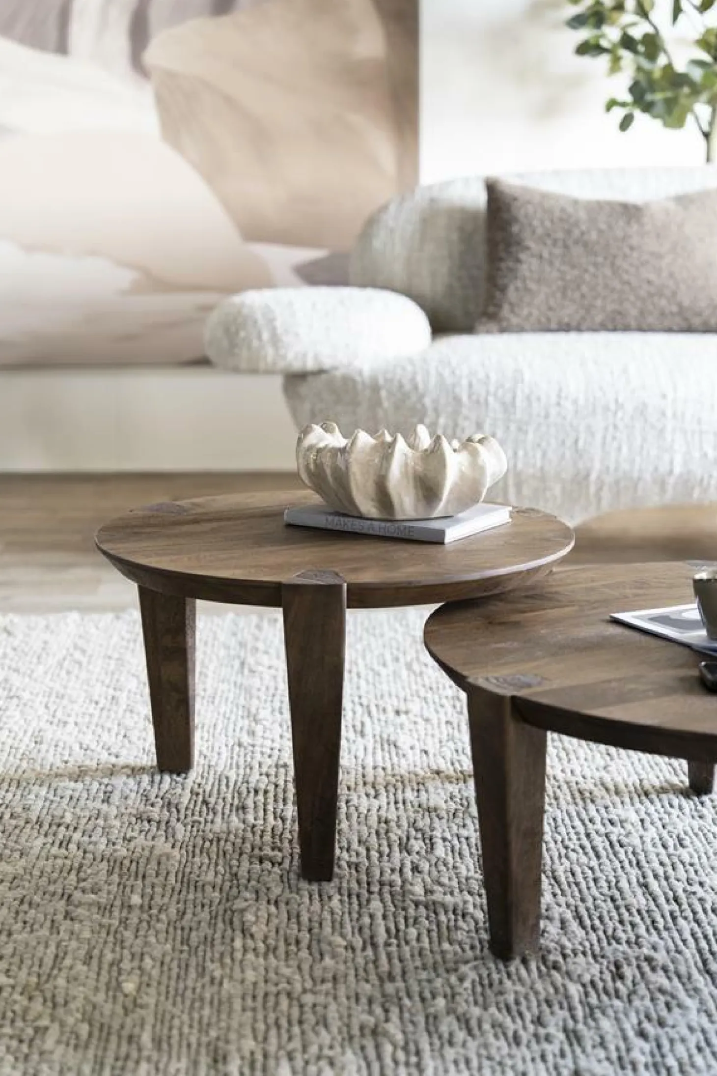 Ronde Salontafel Davina Mangohout - 60 cm - Loft24.nl