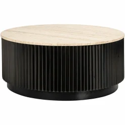 Ronde Salontafel Hampton Travertin - Ø90 cm - Loft24.nl