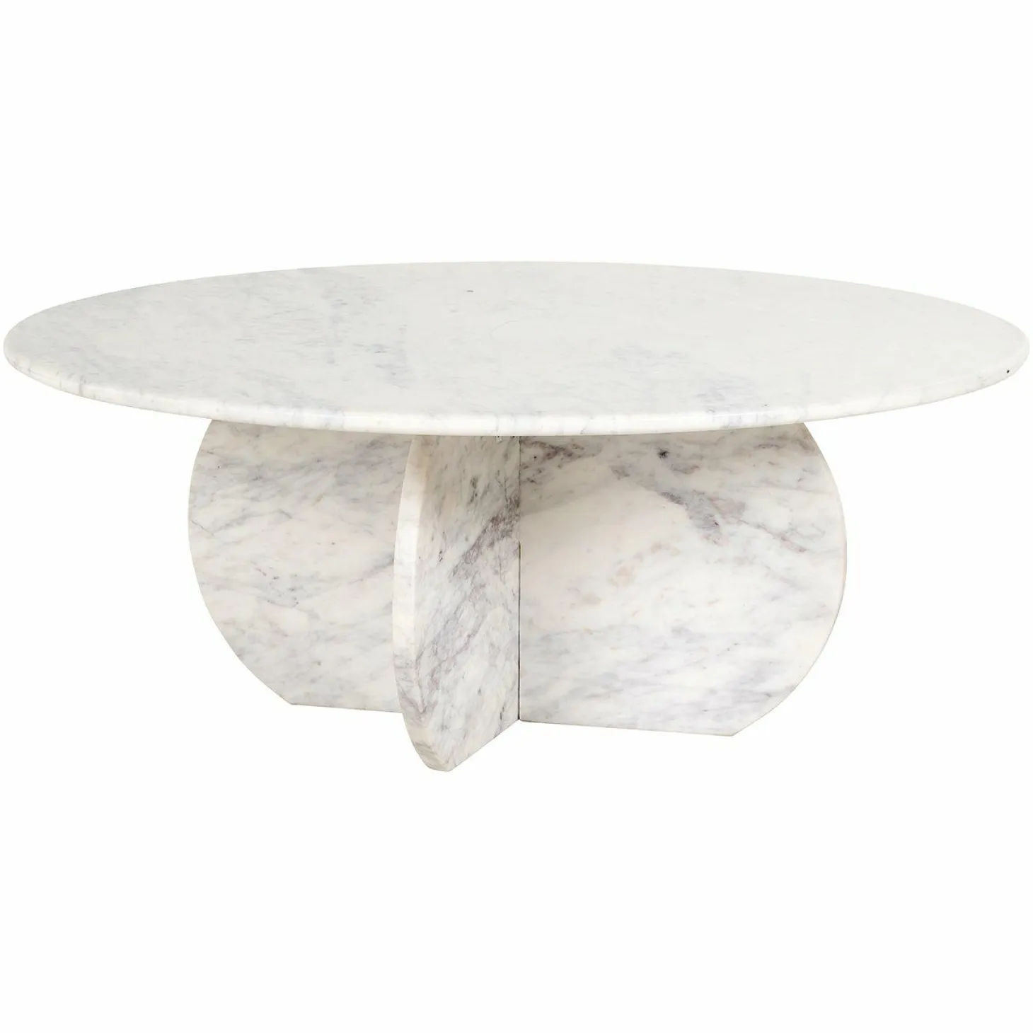 Ronde Salontafel Holmes Marmer Ø90 cm - Wit - Loft24.nl
