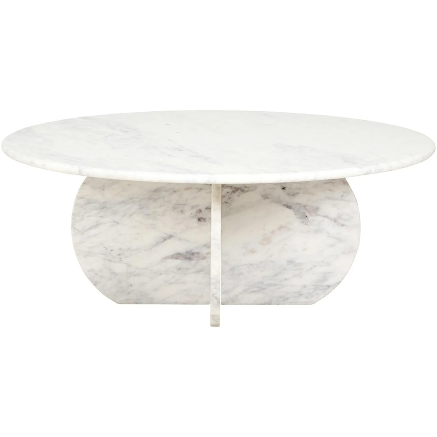 Ronde Salontafel Holmes Marmer Ø90 cm - Wit - Loft24.nl