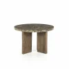 Ronde Salontafel Lando Marmer en mangohout - 60 cm - Loft24.nl