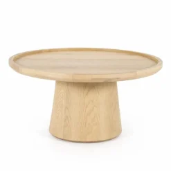 Ronde Salontafel Leia Eikenhout 80cm - Naturel - Loft24.nl