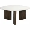 Ronde Salontafel Mayfield Marmer Ø90 cm - wit - Loft24.nl