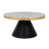 Ronde Salontafel Odin Ø80cm Marmer - Wit - Loft24.nl