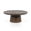 Ronde Salontafel Ron Mangohout 80 cm - Bruin - Loft24.nl