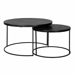 Salontafel Bolder Set van 2 stuks - Zwart - Loft24.nl