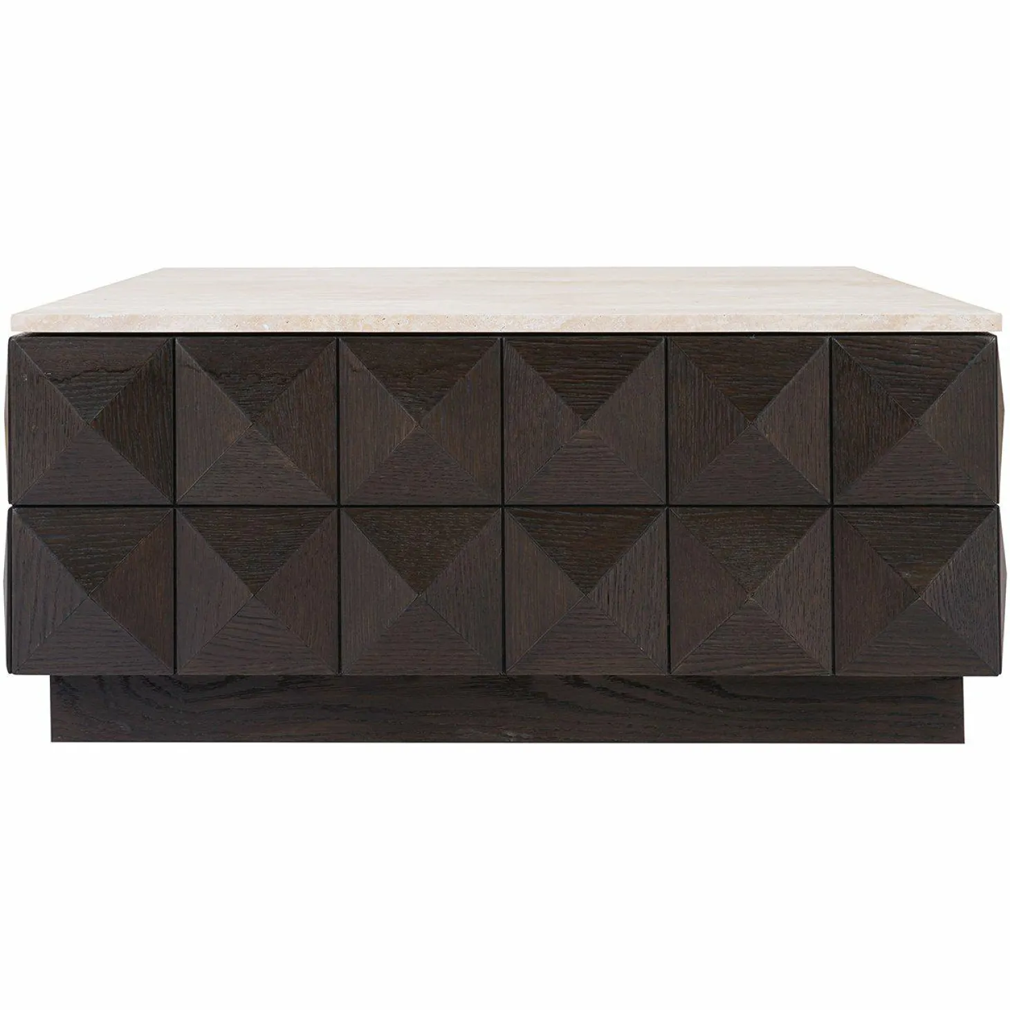 Salontafel Claremont Travertin 90 x 90 cm - Bruin - Loft24.nl