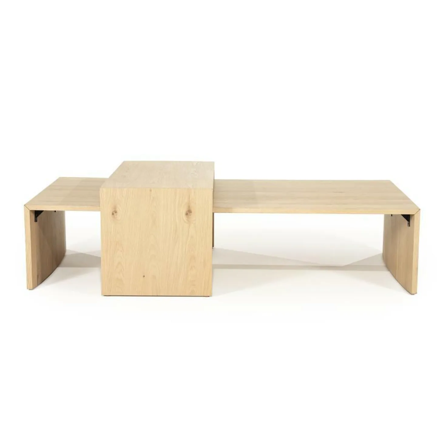 Salontafel Flo Eikenfineer Set van 2 stuks - Naturel - Loft24.nl