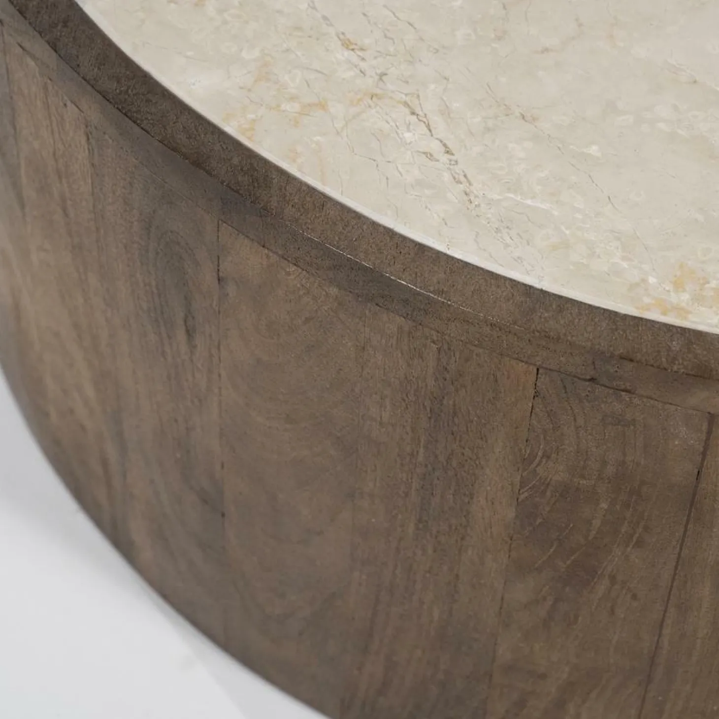 Salontafel Hazel Mangohout en Marmer Set van 2 stuks - Loft24.nl