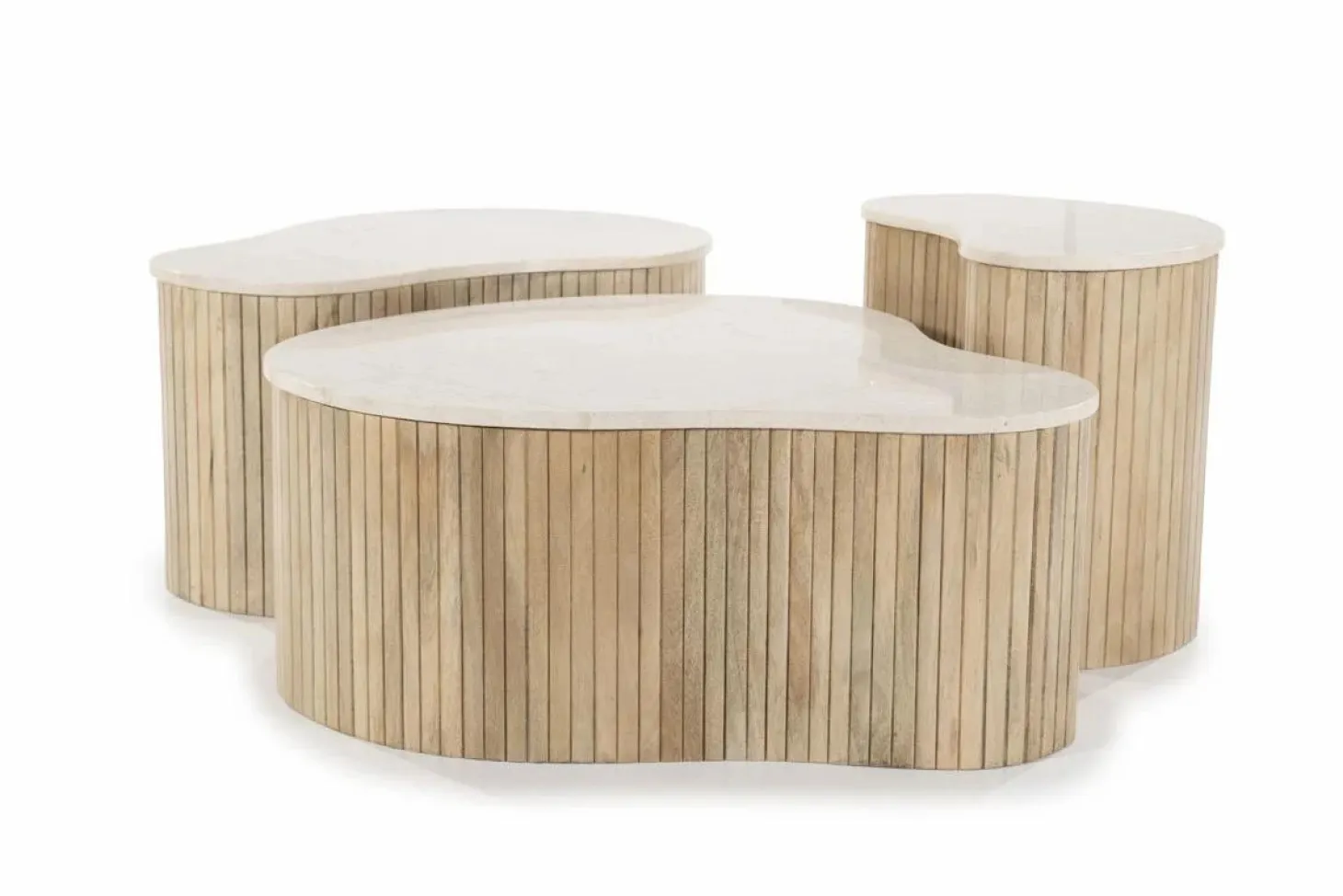 Salontafel Kira Medium Mangohout en Marmer - Loft24.nl