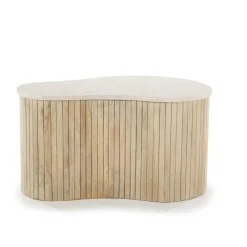Salontafel Kira Small Mangohout en Marmer - Loft24.nl