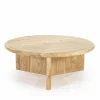 Salontafel Leoti Acaciahout - Naturel 80cm - Loft24.nl
