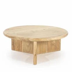 Salontafel Leoti Acaciahout - Naturel 80cm - Loft24.nl