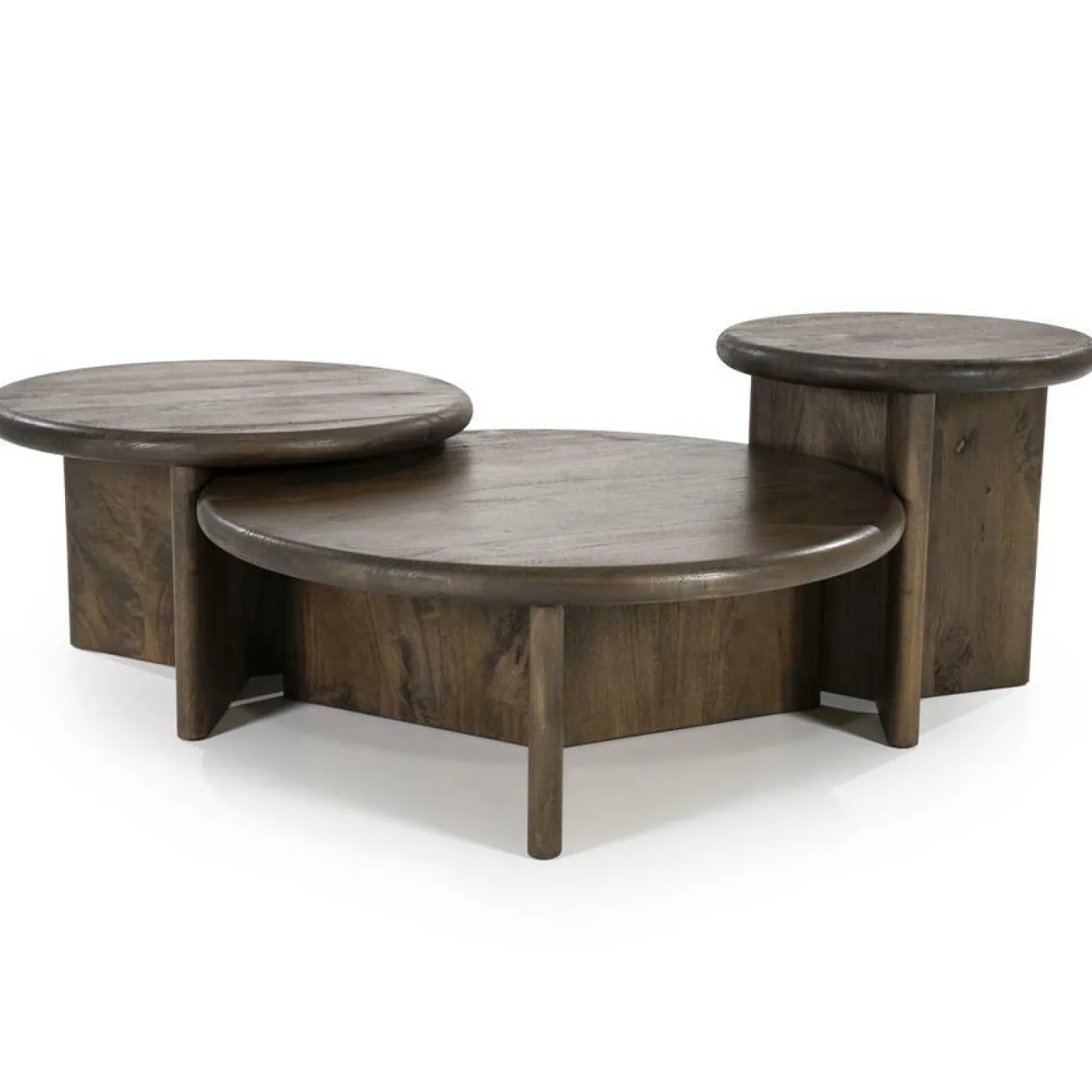 Salontafel Leoti Mangohout - Bruin 60cm - Loft24.nl