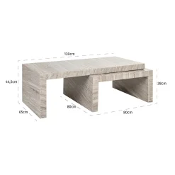 Salontafel Novaz set van 2 - Wit - Loft24.nl
