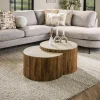 Salontafel Nuovo Halfrond Travertin Set van 2 stuks - Loft24.nl
