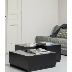 Salontafel Pim Essen Set van 3 stuks zwart - Loft24.nl