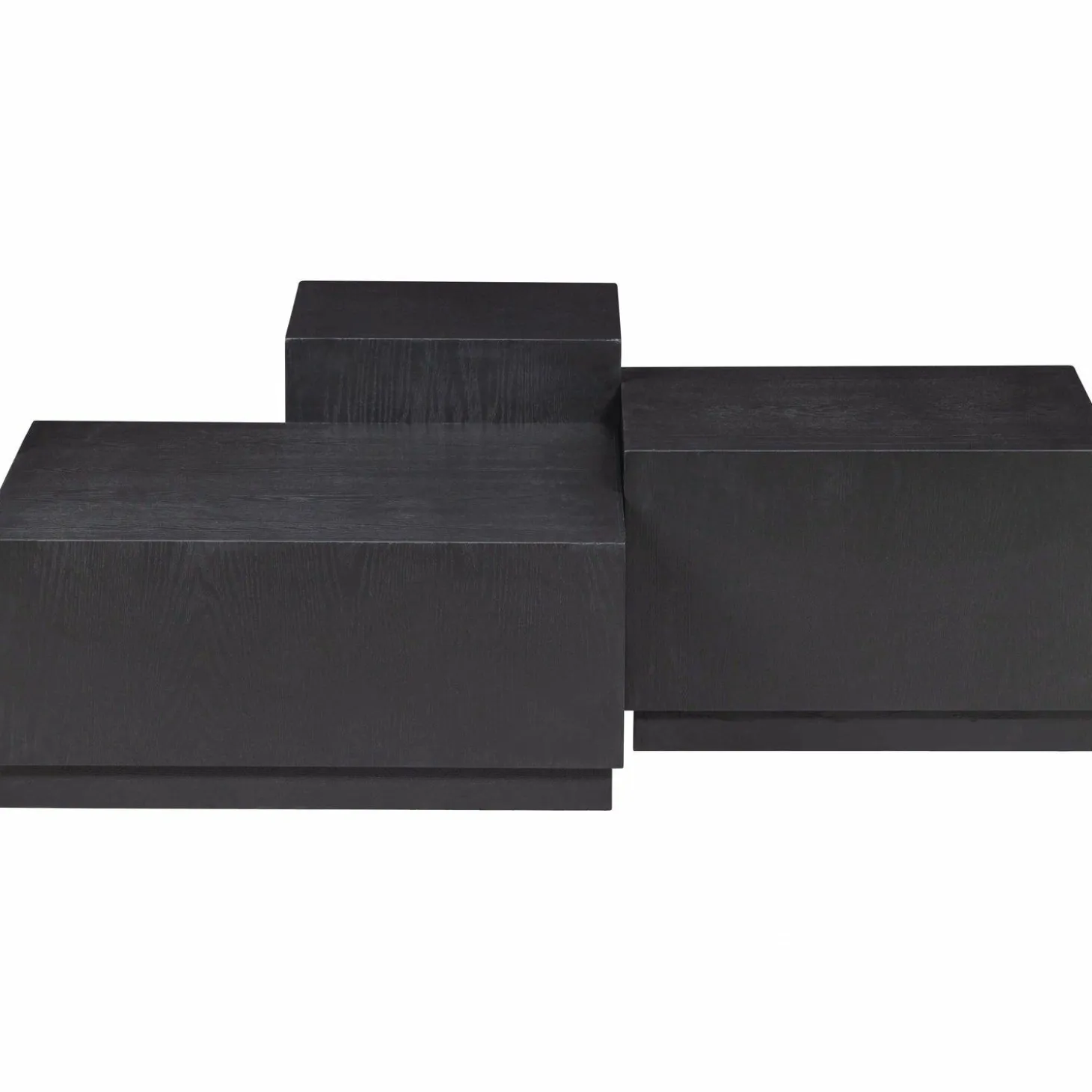 Salontafel Pim Essen Set van 3 stuks zwart - Loft24.nl