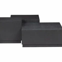 Salontafel Pim Essen Set van 3 stuks zwart - Loft24.nl