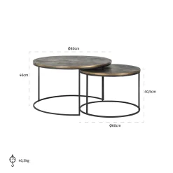 Salontafel Tulum - Set van 2 stuks - Loft24.nl