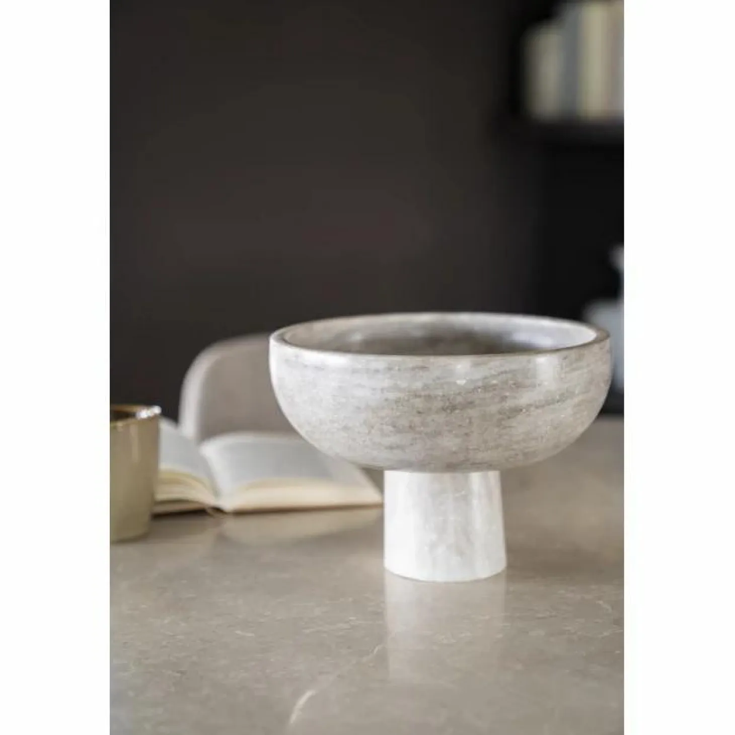 Schaal Arbor Marmer 18 cm hoog - Loft24.nl