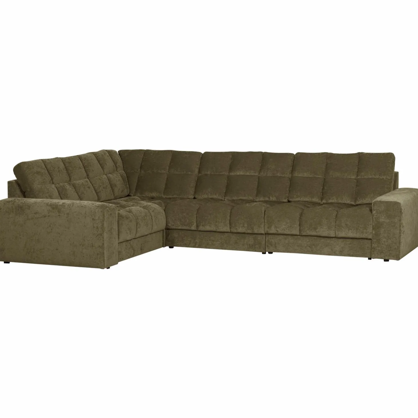 Second date hoekbank links vintage groen - Loft24.nl