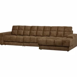 Second date Loungebank rechts structure velvet brass - Loft24.nl