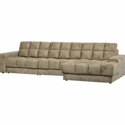 Second date Loungebank rechts structure velvet wheatfield - Loft24.nl
