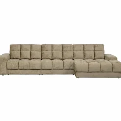 Second date Loungebank rechts structure velvet wheatfield - Loft24.nl