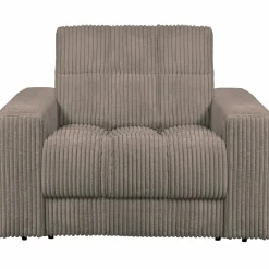 Second Date loveseat Grove ribstof 103 x 99 cm - Mud - Loft24.nl