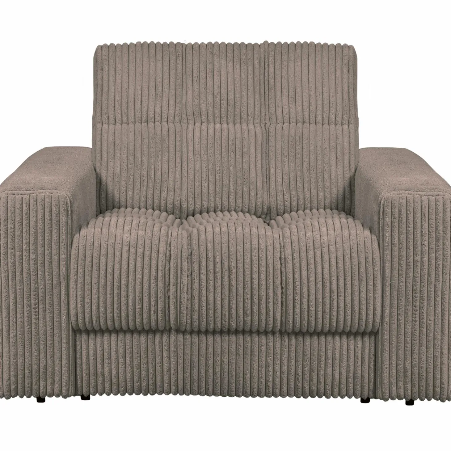 Second Date loveseat Grove ribstof 103 x 99 cm - Mud - Loft24.nl