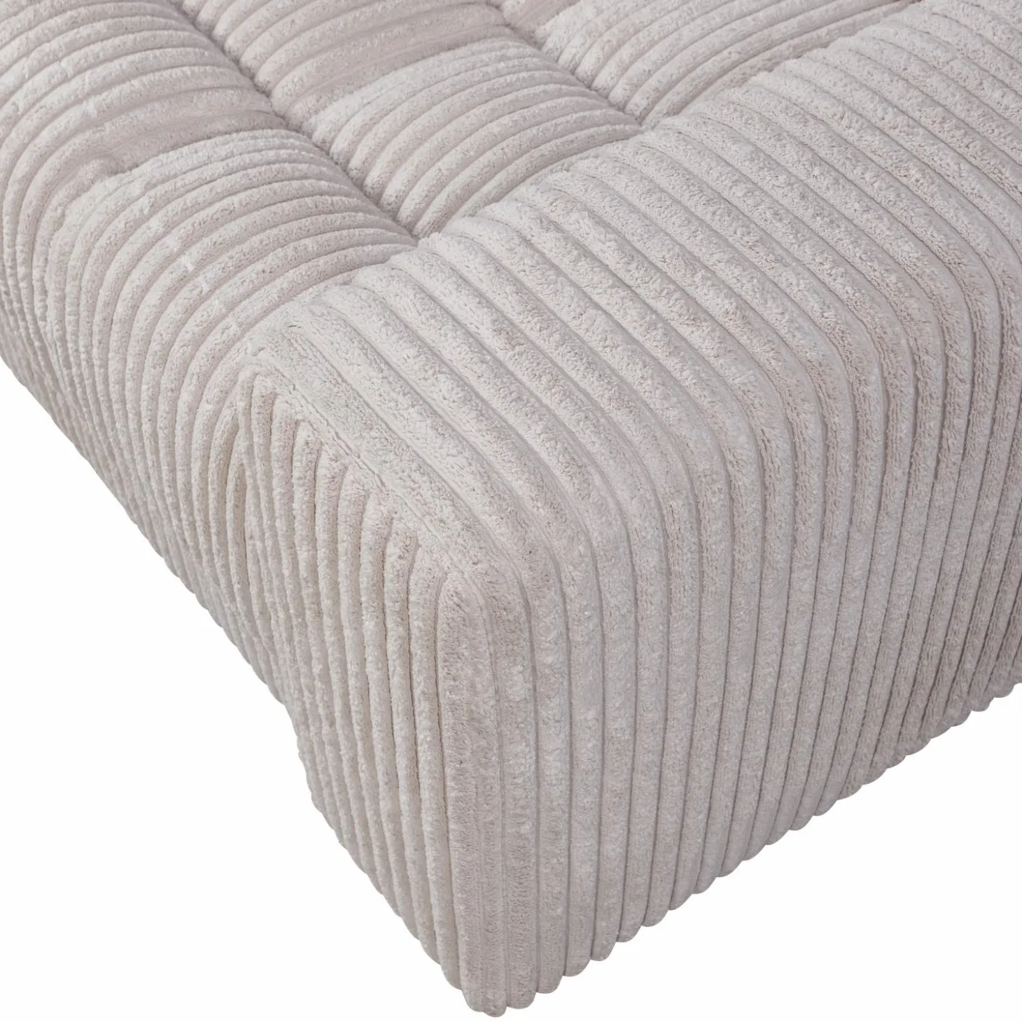 Second Date loveseat Grove ribstof 136 x 101 cm - Naturel - Loft24.nl