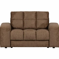 Second Date loveseat structure velvet 136 x 101 cm - Brass - Loft24.nl