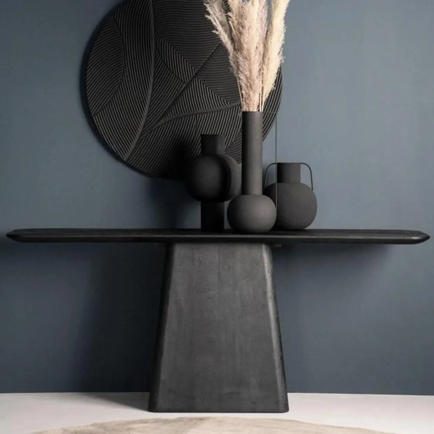 Sidetable Aron Mangohout - Zwart 180 cm - Loft24.nl