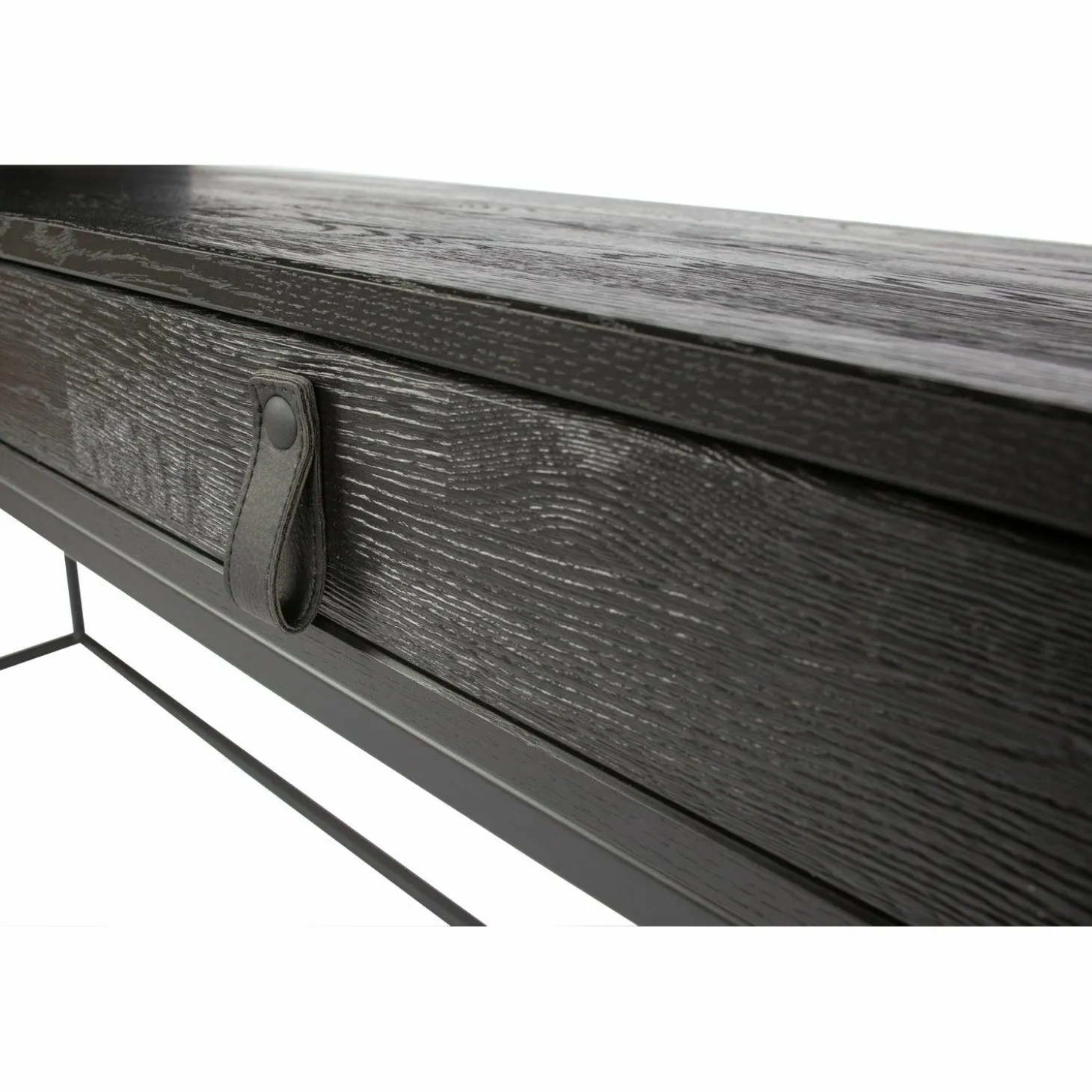 Sidetable Silas Grenen, 140cm, kleur Zwart - Loft24.nl
